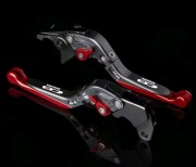 Klamki sprzegła hamulca do Honda CB650R regulowane składane czarno-czerwone