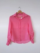 NOWA różowa koszula mgiełka prześwitująca neonowa 2ykTerranova 34 XS S