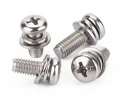 Śruba M4x10 główka półkulista z podwójną podkładką 10 szt