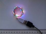 Dekoracyjne malutkie lampki USB, różne kolory, 5m na elastycznym druciku PL