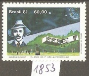 Brazylia - 75 roczn. I lotu Santosa  Dumonta