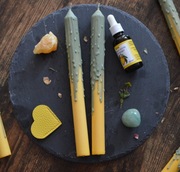 Naturalne świece sojowe z cytrusami, 25 cm, zestaw dwóch