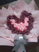 Bukiet kwiatów ze wstążki 