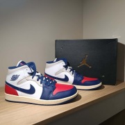 Air Jordan 1 Mid r. 46 (30 cm) DQ8426 102 White/Deep Royal Blue
