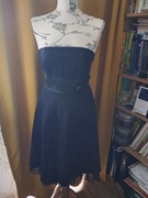 Czarna, dziewczęca sukienka wizytowa 