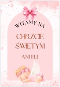 Personalizowany plakat powitalny na Chrzest Święty