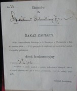 Chrzanów 1898 datek konkurencyjny na Kościół remont kościoła i plebanii