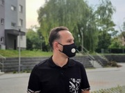 Maska ochronna bawełniana z 2 filtrami, 3 warstwy 