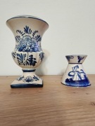Wazonik i świecznik Delft Blue