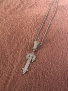 Naszyjnik chain srebrny trapstar modny stylowy vintage retro y2k drill drip