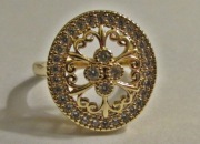 585 - Luksusowy  Złoty Pierścionek - 585  - Lata 20 