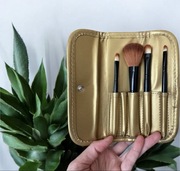 Zestaw pędzle do makijażu aplikator kosmetyczny złote etui