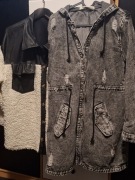 Kurtka Misiek 2szt.dziury jeans 38