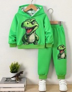 Nowy,świetny komplet dresów chłopięcych z Dinozaurem rozm 128