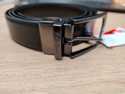 Pasek Skórzany Męski dwustronny Czarny i Brąz PIERRE CARDIN klamra obracana