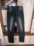 Damskie dżinsy Straight Dolce&Gabbana czarne z przetarciami nowe 