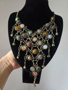 Stara kolia z kamieniami Vintage, antique