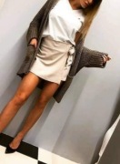 Gruby kardigan / sweter perliczka rozm UNI