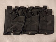 Ładownica MOLLE na 6 magazynków karabinowych AR/AK; CZARNA