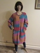 Gudrun Sjoden długi sweter kolorowy 70% wełna 30% bawełna jak nowy _ M