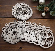 Bombka choinkowa personalizowana ze sklejki drewnianej