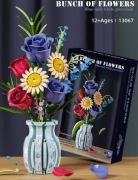 Bukiet kwiatów z klocków 3D w wazonie | Blue & White DIY 