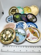 Ręcznie robiona tacka gipsowa, podstawka pod świecę