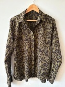 Zara oryginalna koszula zieleń/brąz/haki panterka modowa M 38