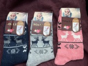 Wełniane skarpety damskie 3 pary 25 zł angora