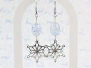 Native Bloom kolczyki PŁATKI ŚNIEGU vintage retro zima na prezent NA130