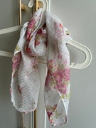 CHUSTA Szalik Szal damski apaszka w kwiaty bawełna Reserved 90x90cm