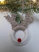 Renifer  makrama ozdoba choinkowa zawieszka