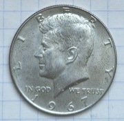 01463 USA 50 centów HALF 1967 srebro UNC