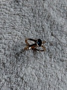 Cudowny pierścionek z NIEZWYKŁYM oczkiem ! Turkus / złoto