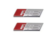 Naklejka Znaczek AUDI RS SLINE Emblemat Kierownicę Kluczyk logo 27mm x 9mm