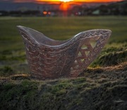 STARY DREWNIANY CZERPAK HUCULSKI