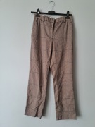 H&M spodnie z materiału kratka 36/s czarne brązowe