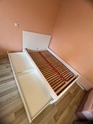 Rama łóżka MALM z twardym materacem 