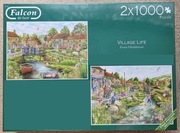 Puzzle Jumbo Falcon 2x 1000 - Życie na wsi - IDEALNY/NOWY
