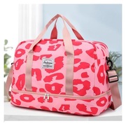 Torba podróżna dwukomorowa różowa PANTERKA 51x25x39cm 