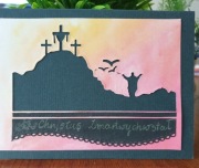 Kartka świąteczn,wielkanocna, chrześcijańska,Krzyż