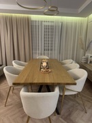 Stół 95x200 z ciemną szybką 