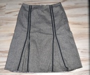 127^ Just style elegancka spódnica z wełną jodełka 42/44