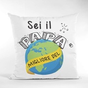 Poszewka na poduszkę 40x40 cm "Jesteś najlepszym tatą na świecie" prezent 