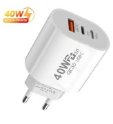 Ładowarka Sieciowa 40W Szybka PD USB-C QC 3.0 3 Porty iPhone Samsung Huawei