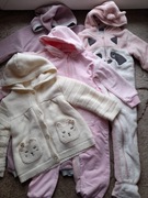 Zestaw wiosenno jesiennych ubranek dla dziewczynki rozm. 92