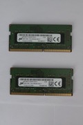 Dwie sztuki (16 GB) Pamięć RAM SO-DIMM DDR4 8 GB Micron MTA8ATF1G64HZ-3G2J1