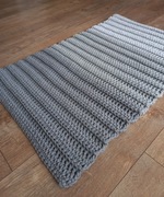 Szary cieniowany dywanik/ chodnik ze sznurka bawełnianego 