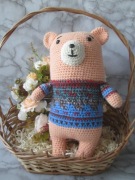 Zabawka amigurumi*Pluszak*Miś w stylu nordyckim*Handmade