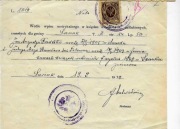 2  oryginal pisma -akt małżeństwa, Sanok 1929r i  cz. pisma z 1925r- Lodź. 